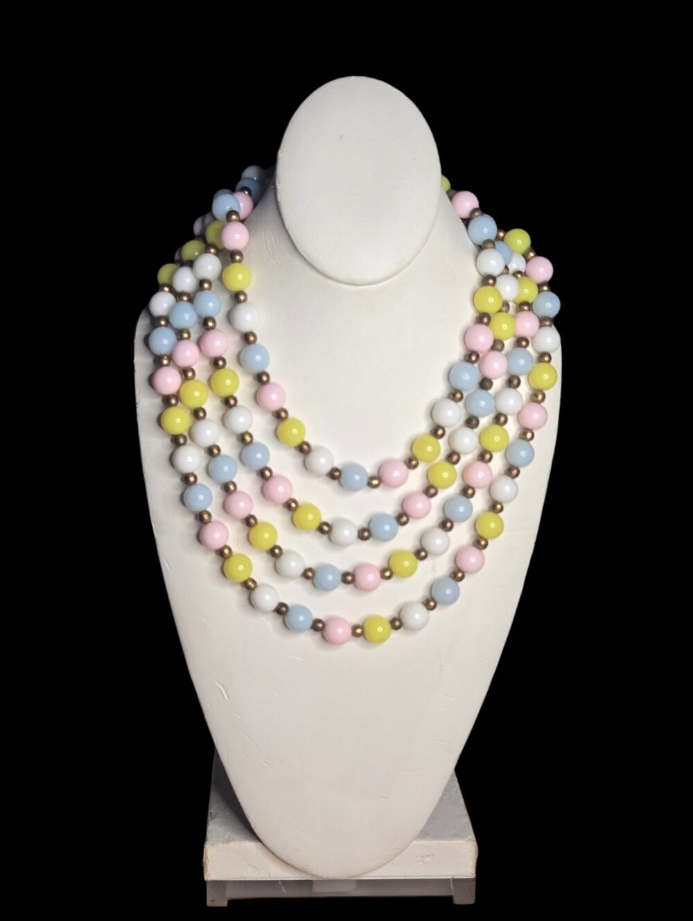 Vintage Pastel Single Strand Necklace